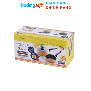 [Biên Hòa] Set 2 nồi chảo 16cm kèm nắp đậy dùng được bếp từ - màu đỏ KAKUSE NỘI ĐỊA NHẬT BẢN