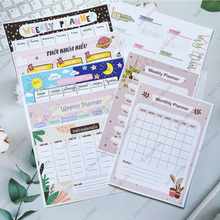 Decal thời khóa biểu các loại ✨ hình dán thời khóa biểu, thời gian biểu, weekly planner, monthly planner.