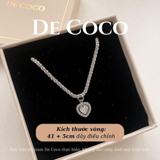 Dây chuyền nữ De Coco Julia trái tim lấp lánh (kèm Túi giấy + Hộp + Thiệp) DECOCO ACCESSORIES