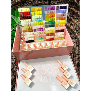 Set sơn gel Very Good Nail 44 màu chai hồng tặng kèm bảng màu basetop