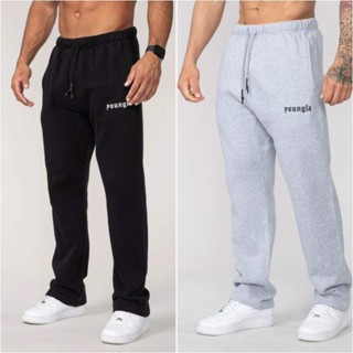 [Best Saller] Quần Dài Tập Gym Thể Thao Nam Ống Suông, Form Rộng Nỉ Da Cá Dày Dặn Yuongla - Ken Store