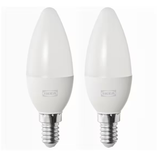 Bóng đèn 1 chiếc LED E14 470lm SOLHETTA IKEA chính hãng (có sẵn)