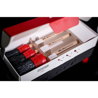 Bộ 3 cọ vệ sinh đa dụng cán gỗ maxshine detailing brush set 3 pack 704610