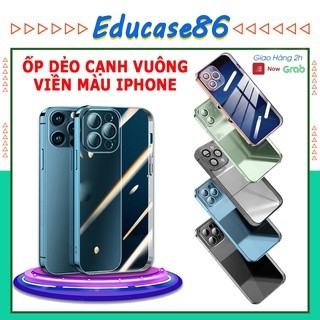 Ốp lưng Viền Vuông - Bảo vệ camera - IPhone 7Plus/8Plus/X/Xs/Xr/Xsmax/11/11Pro/11ProMax/12/12Pro/12Promax/13/13ProMax