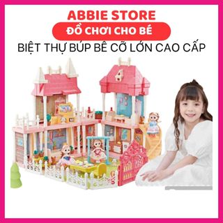 Đồ Chơi Lắp Ráp Ngôi Nhà Búp Bê Villa Biệt Thự Công Chúa Barbie Kích Thước Lớn Dễ Thương Cho Bé Gái