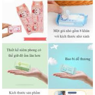 1 gói khăn ướt mini 8 tờ