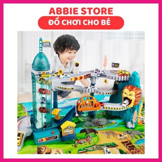  Đường Hầm Khủng Long Bộ Đồ Chơi Đường Đua Hầm Sư Tử Kèm Xe Ô Tô Chạy Tự Động Cho Bé 