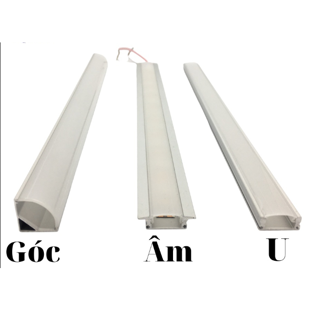 Thanh nhôm định hình dùng cho led dán nội thất ,Nhôm âm 508, Dương 509, Góc 601