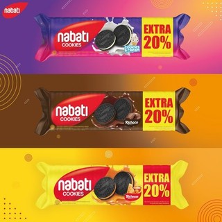 Thùng bánh quy nhân kem socola Nabati Cookies thanh 136g ( thùng 24 thanh)