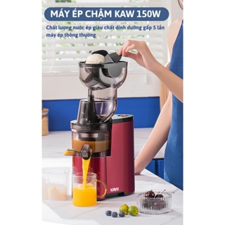 Máy Ép Chậm Hoa quả Chính Hãng Màu Đỏ, Công Suất 150W, Không Ồn, Ép Kiệt Nước 90%