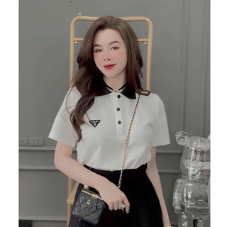 Polo cổ bẻ tag prada hàng qc