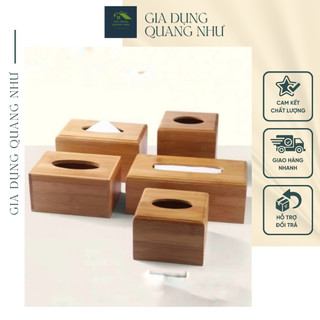  Hộp Đựng Khăn Giấy Decor Để Bàn Chất Liệu Gỗ Tre Cao Cấp Thiết Kế Sang Trọng Tiện Lợi Nhiều Kích Thước 