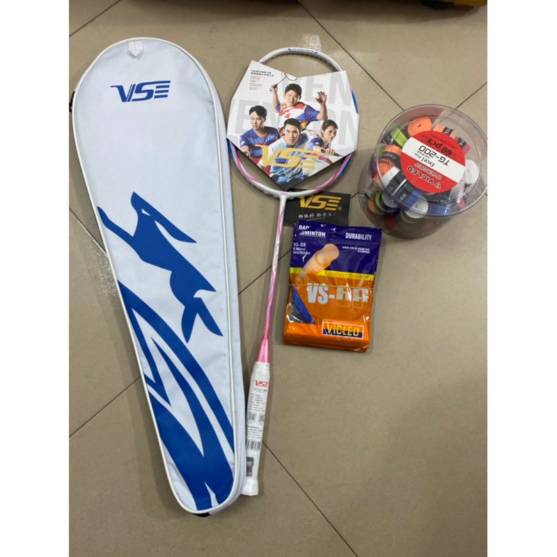 Vợt cầu lông VS CHÍNH HÃNG khung carbon chịu lực căng tới 13,5kg