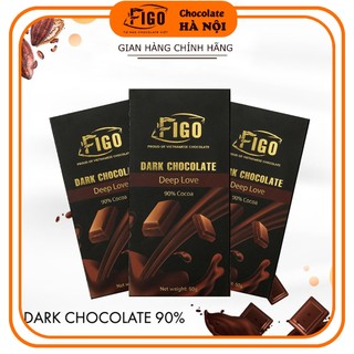 COMBO 3 Hộp Dark Chocolate 90% Cacao 50gr FIGO, Socola đen đắng 90% Cacao, ăn Giảm cân, ngăn ngừa bệnh, chất lượng