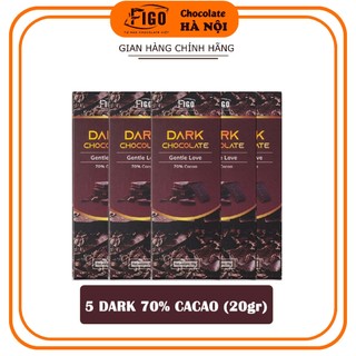 [Chính hãng] 5 Thanh 20gr | Socola đen đắng 70% Cacao, Dark Chocolate 70% ăn vặt giảm cân thanh 20gr