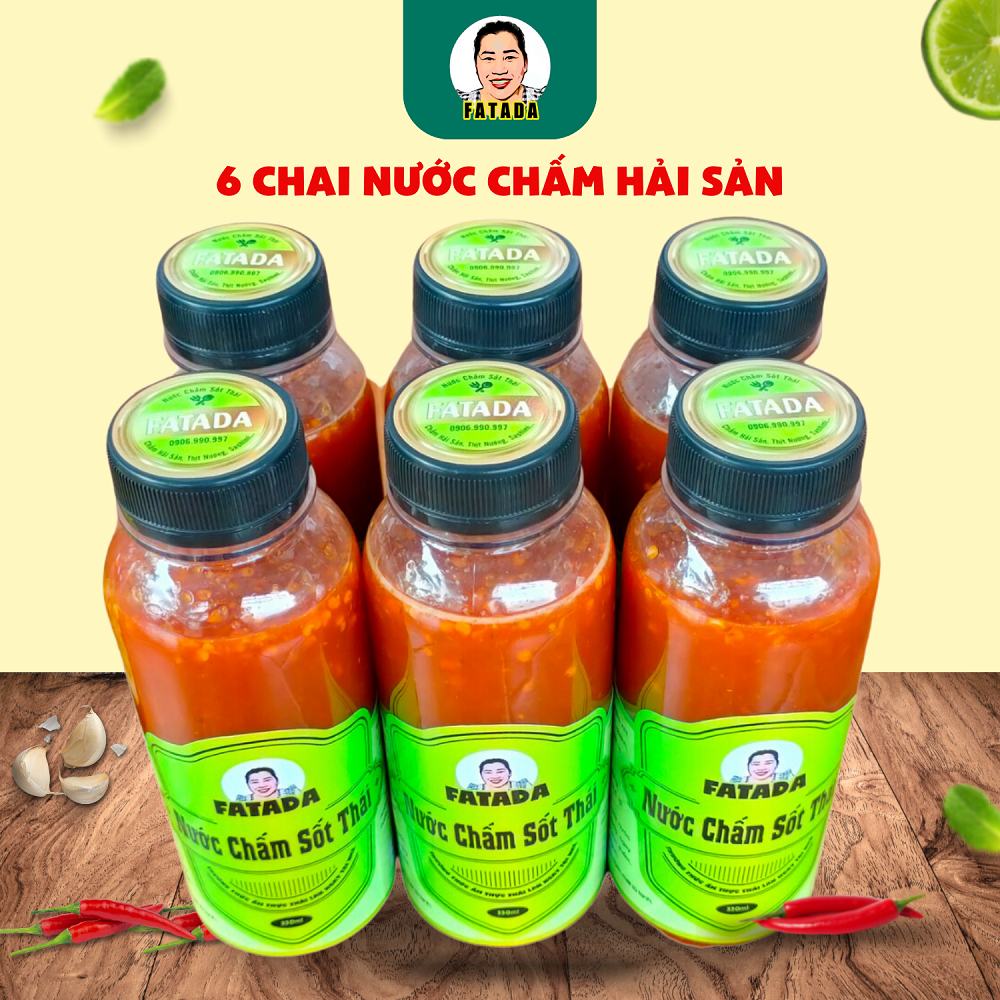 Combo 6 chai nước chấm thần thánh, hương vị đặc trưng Thái Lan, dùng chấm hải sản tươi sống, trái cây, gà luộc | FATADA