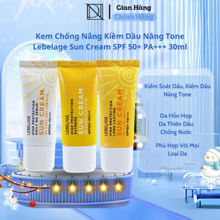Kem chống nắng kiềm dầu nâng tone lebelage sun cream spf 50+ pa+++ 30ml