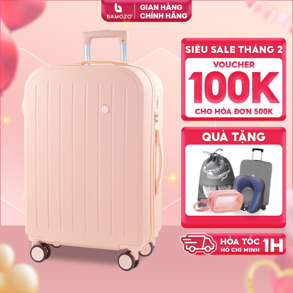 Vali Du Lịch Bamozo 8812 Size 20/24 Chất Liệu Nhựa ABS Bền Đẹp Thời Trang Bảo Hành 5 Năm Lỗi 1 Đổi 1