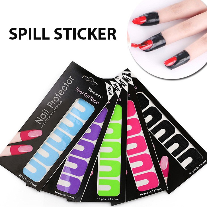 🌷[vit]🌷Miếng Dán Chống Lem Viền Khi Sơn Móng (1 hộp 10 cái)