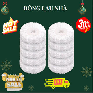 Set 2 bông lau cho cây lau nhà xoay 360 độ - Bông mềm, tơi - thấm hút tốt