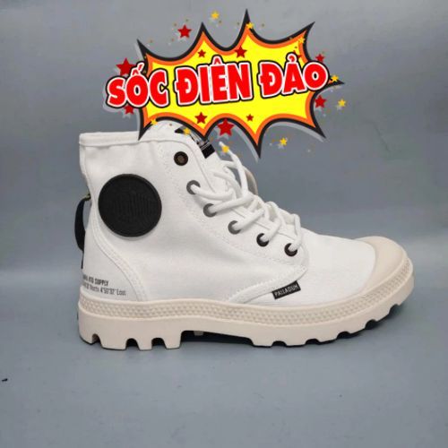 GIày Palladium mẫu mới màu trắng ngà nam nữ