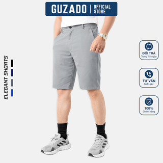 Quần short nam Guzado Cao Cấp Cạp Cúc,Form Giống Kaki,Co Giãn Thoải Mái,Vải Gió Mát Mềm Siêu Nhẹ MSC