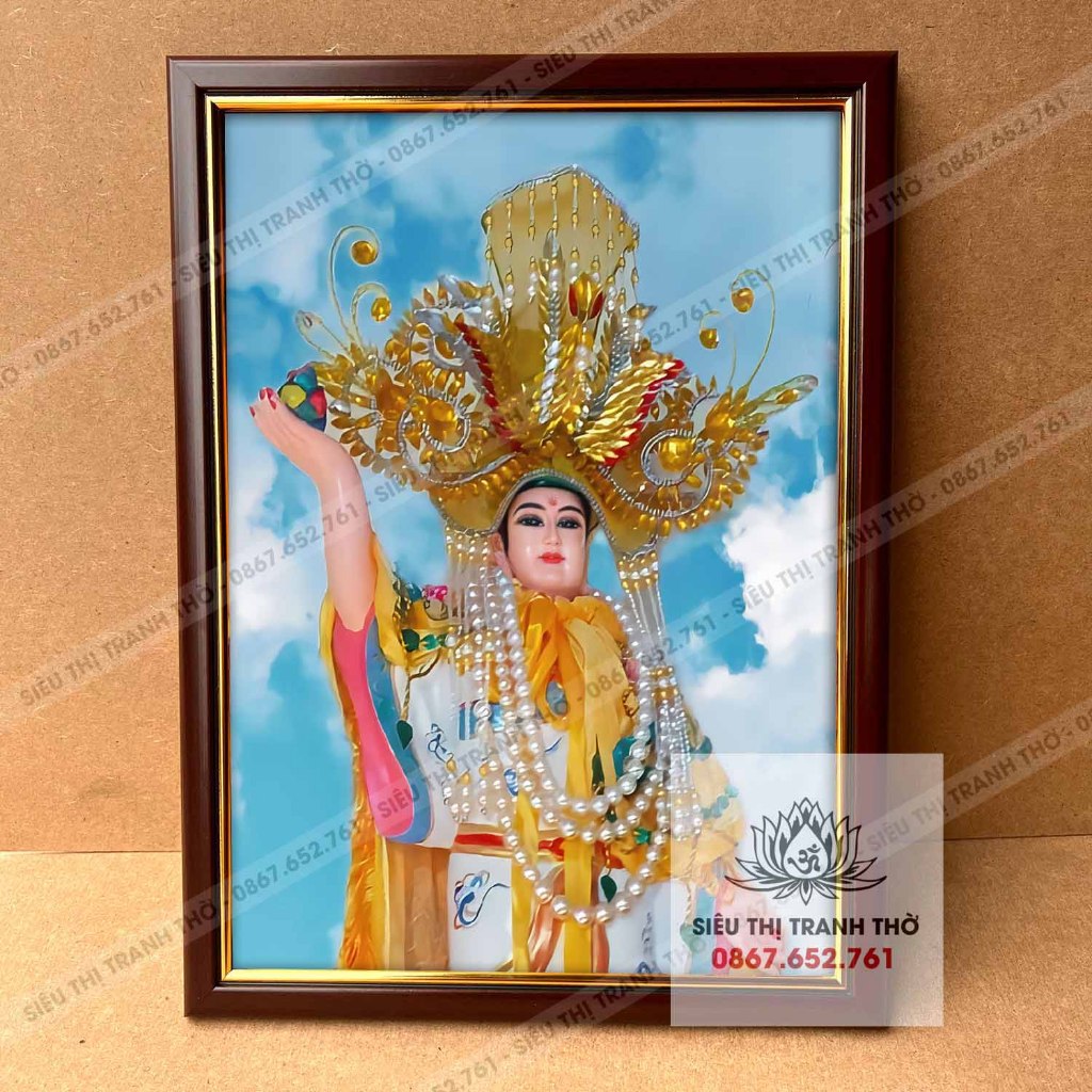 Tranh Nữ Oa 34x46cm bằng vải khung composite bền đẹp