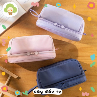 Hộp Bút Bánh Mì Ba Ngăn Màu Sắc Đa Dạng Phù Hợp Cho Học Sinh Sinh Viên Angoo Pencil Case Cây Đầu To 