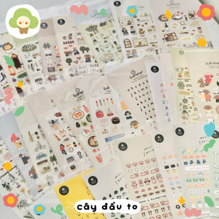 Bộ 1 Hình Dán Sticker Trang Trí Nổi Tiếng Hàn Quốc Suatelier Korea Sticker Cây Đầu To