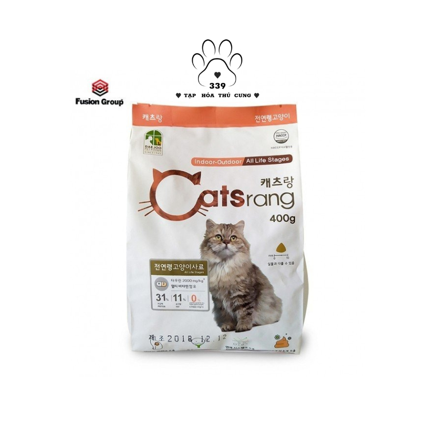 CATSRANG HẠT CHO MÈO MỌI LỨA TUỔI BỊCH 400GR
