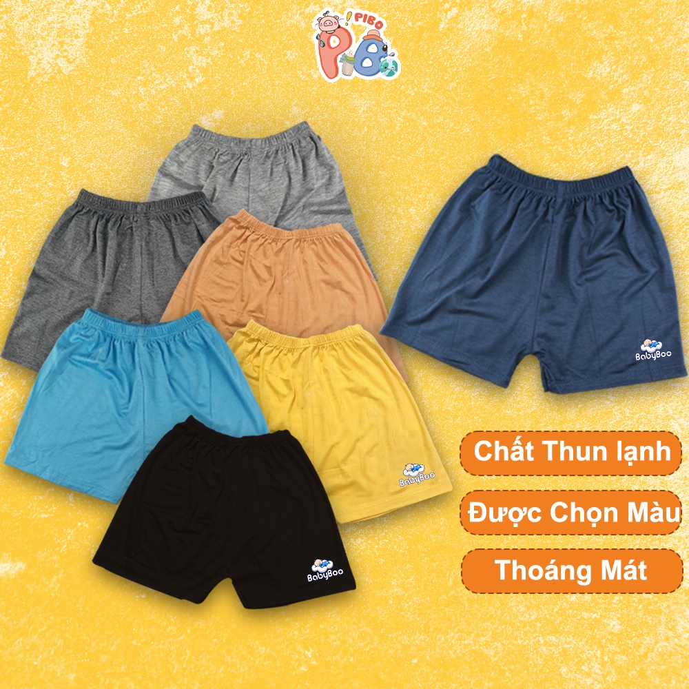 Quần Đùi Chục Bé Trai Bé Gái BabyBoo Chất Thun Lạnh Mềm Mát Thấm Hút Mồ Hôi - PiBo-T2