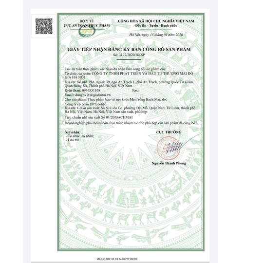 Men Sống Bạch Mai - Hỗ trợ rối loạn tiêu hóa, tiêu chảy, táo bón, phân sống, đầy bụng, khó tiêu, biếng ăn (Hộp 20 ống)