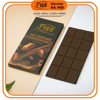 Combo 5 Thanh Dark Chocolate 100% Cacao FIGO 100gr| Socola đen nguyên chất không đường ăn tốt cho sức khỏe