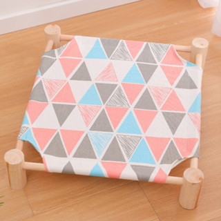 Võng cho chó mèo có thể tháo rời và giặt được, Giường ngủ gỗ cao cấp dành cho thú cưng, kệ nằm chó mèo