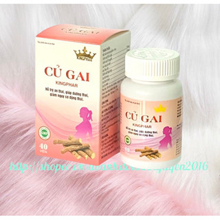 Viên Uống Dưỡng Thai - CỦ GAI  Kingphar ( lọ 40 viên) - Hỗ trợ an thai, giảm nguy cơ động thai