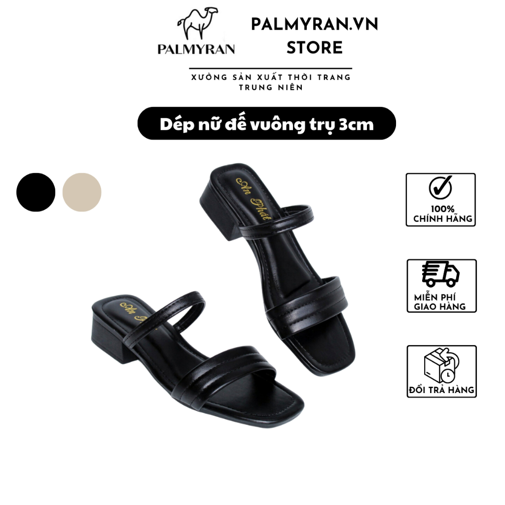 Dép nữ dạ xịn thật cao cấp bảo hành 6 tháng DN05 cao 3cm