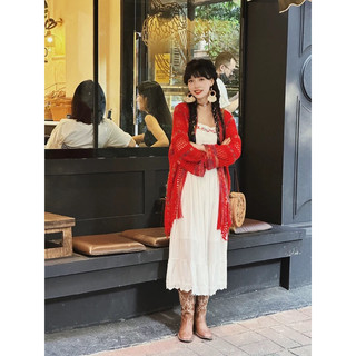 [Hàng Order] Áo khoác len cadigan Boho nữ tua rua