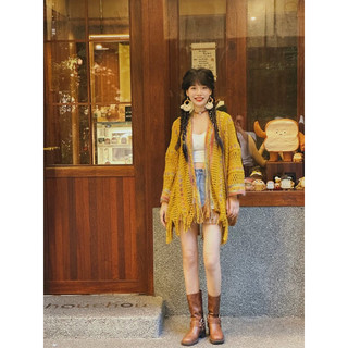 [Hàng Order] Áo khoác len cadigan Boho nữ tua rua