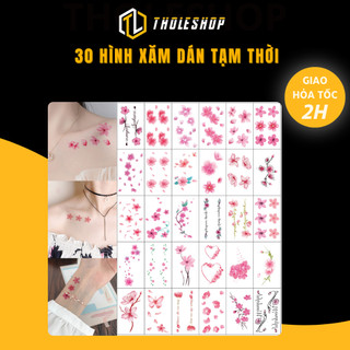 Tấm 30 Hình Xăm Tạm Thời Giao Ngẫu Nhiên, Dễ Sử Dụng Tholeshop 5290