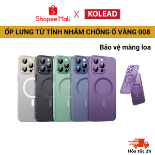  Ốp điện thoại nhám chống ố vàng, chống vân tay KOLEAD 008 hỗ trợ sạc không dây cho iph 15 pro promax plus