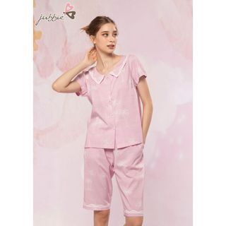 Bộ lửng lá cổ viền ren mặc nhà Jubbie 32444