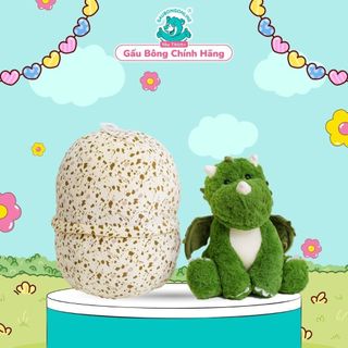 Gấu bông trứng khủng long xanh 2 in 1 tiện lợi đáng yêu, gấu nhồi bông quả trứng khủng long ngộ nghĩnh quà cho bé yêu