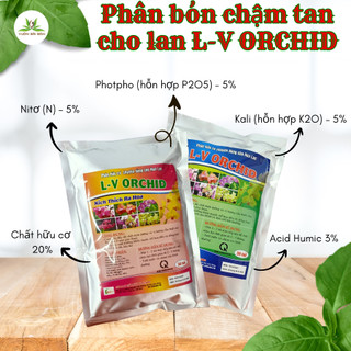 Phân bón hoa lan túi lưới  L-V ORCHID (gói 500g) phân hữu cơ chậm tan hoa lan, dưỡng mầm chồi, hoa