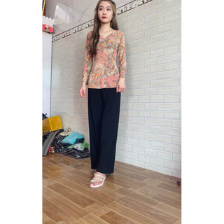 Áo bà ba bông,áo bà ba thun size 2(48-55kg mặc vừa)