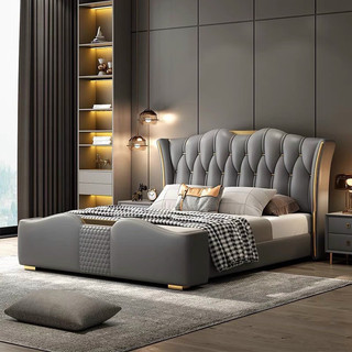 Giường ngủ tặng kèm 2 táp bọc da hàng nhập khẩu chất lượng cao giường ngủ phong cách hiện đại với lớp nệm siêu êm