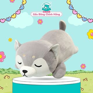 Chó Bông Shiba Nằm Ngủ | Gấu Bông Chó Shiba mềm mịn hàng cao cấp
