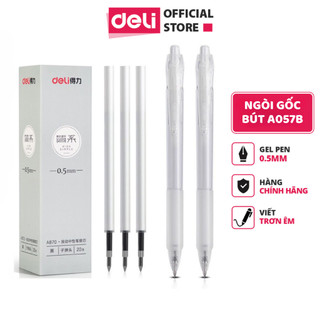 Sỉ Hộp 20 Ruột Bút Ngòi Gốc Viết Gel A057B Deli 0.5mm Dùng Cho Bút Bi Nước, Ngòi 0.5mm, Lâu Hết Mực Thiết Kế Mới A870