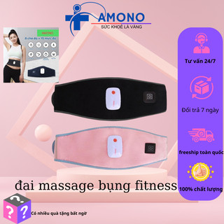Đai massage bụng Fitness 1102, đai rung giảm mỡ bụng, hỗ trợ giảm mỡ bụng, thon bụng, máy mát xa thư giãn-AMONO