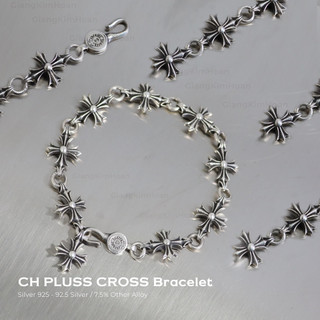 Lắc tay Chrome hearts Plus nam nữ bạc 925, Lắc tay nam nữ CH Plus cá tính sang trọng và tỏa sáng