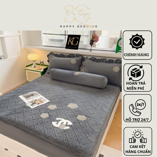 Set 3 món nỉ coco chanel với công nghệ trần cải tiến đường trần cực kỳ tỉ mỉ - sơn quyên bedding